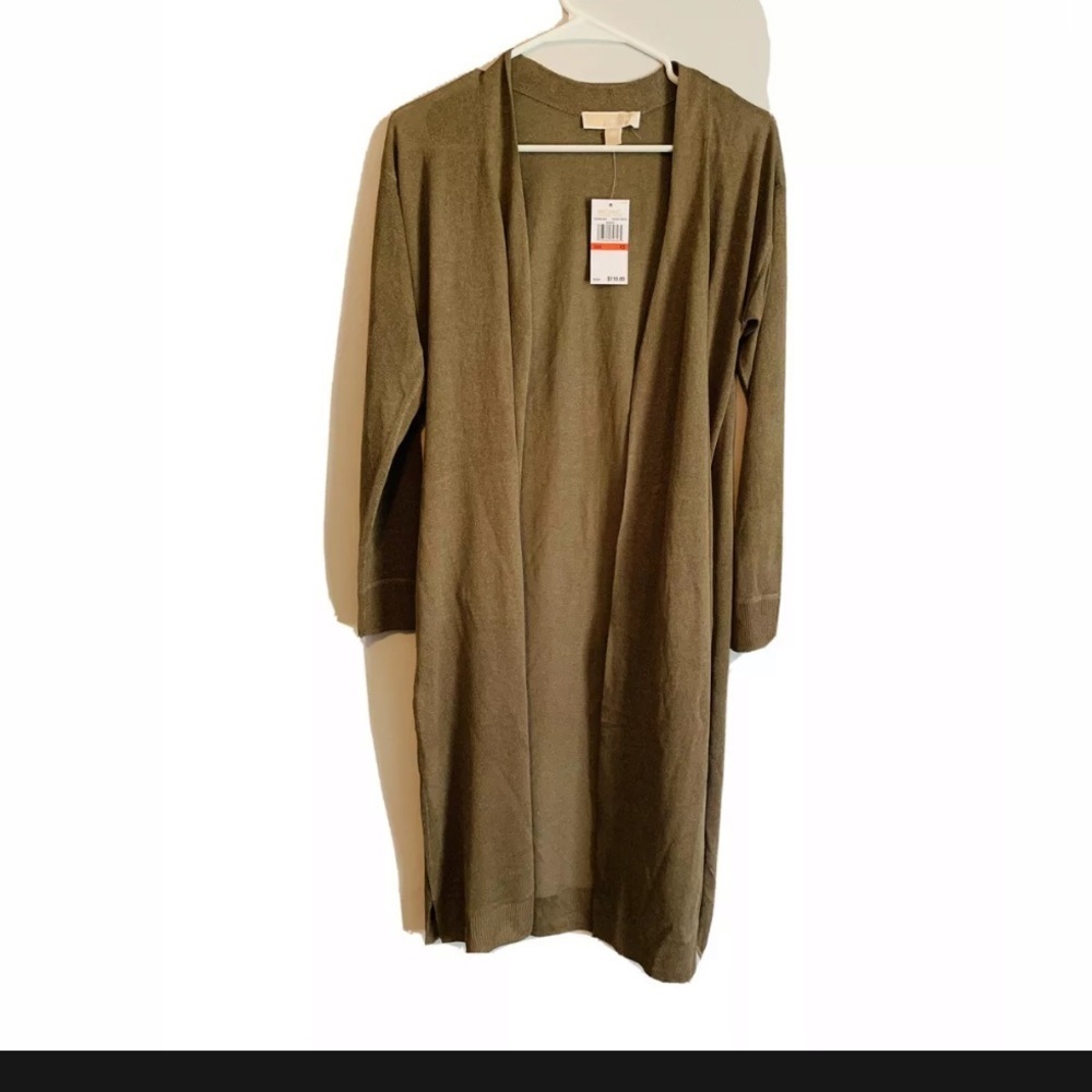 NWT Michael kors Savari green cardigan 001